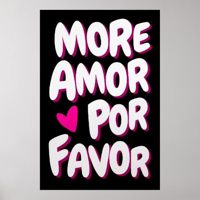 Póster Más Amor Por Favor Poster (Frente)