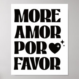 Póster Más Amor Por Favor Retro Amor Estético San Valentí