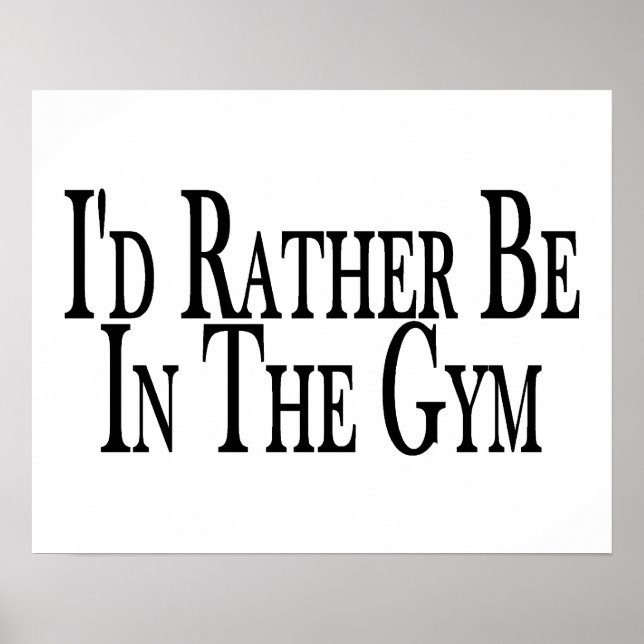 Póster Más bien estar en el gimnasio (Frente)