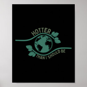 Póster Más caliente de lo que debería ser el cambio climá