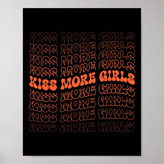 Póster Más Chicas Lesbianas Biales Lgbtq Orgullo Gay Muje (Frente)