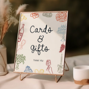 Póster Más coloridas tarjetas y regalos ilustrados