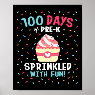 Póster Más De 100 Días De Chicas Escolares Divertidos Cup