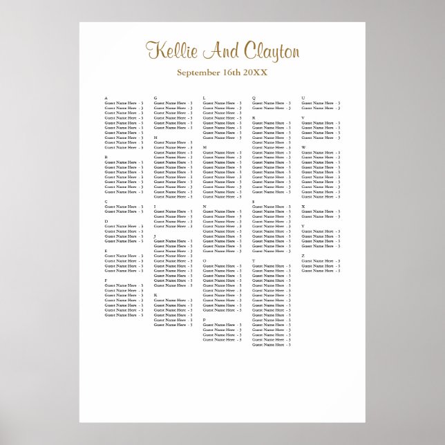 Póster Más de 250 Bodas simples (Frente)