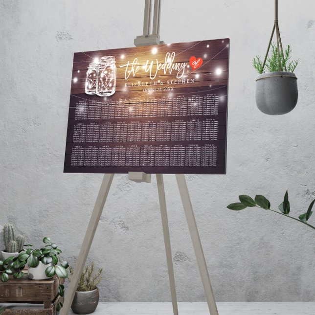 Póster Más de 30 Tablas Boda Gráfico de asientos Mason Ja (Subido por el creador)