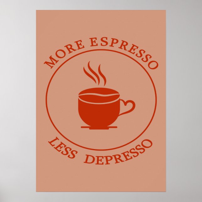 Póster Más Espresso Menos Depresso (Frente)