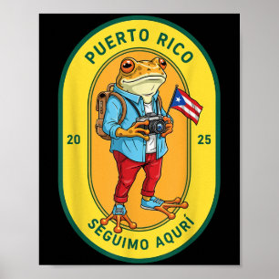 Póster Más fotos Bandera Ricana Puerto Rico Funny Sapo Co