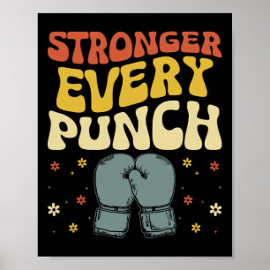 Póster Más Fuerte Cada Puñetazo Kickboxing Kickbox Kickbo