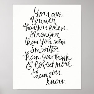 Póster Más fuerte, más inteligente, más valiente y amado
