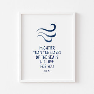 Póster más fuerte que la huella de las olas