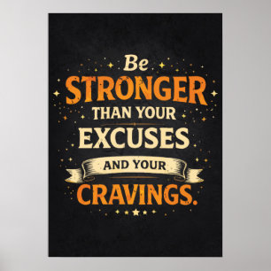 Póster Más fuerte que las excusas y los antojos, Entrenam