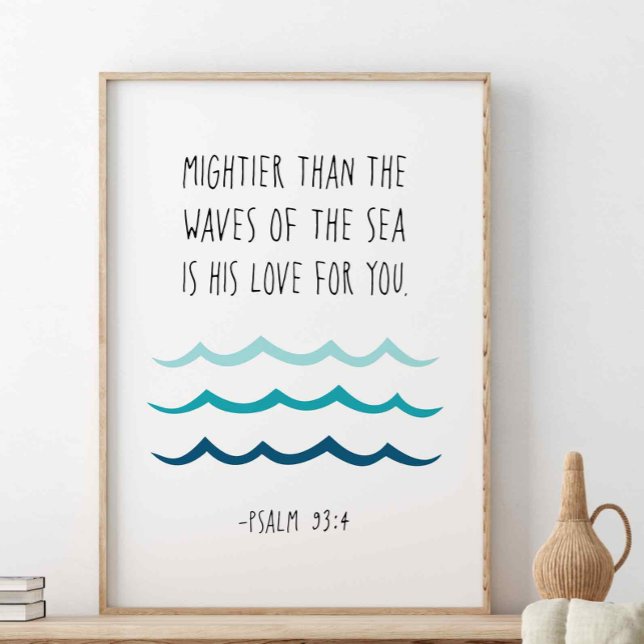 Póster Más Importante Que Las Olas Del Mar, Salmo 93:4 (Subido por el creador)