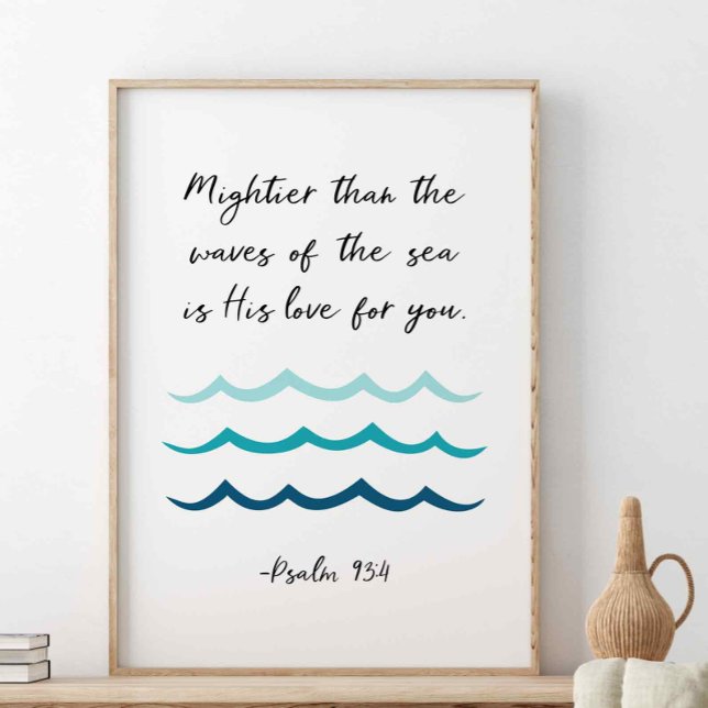 Póster Más Importante Que Las Olas Del Mar, Salmo 93:4 (Subido por el creador)