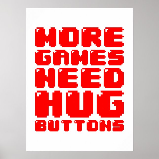 PÓSTER MÁS JUEGOS NECESITAN BOTONES HUG (Frente)