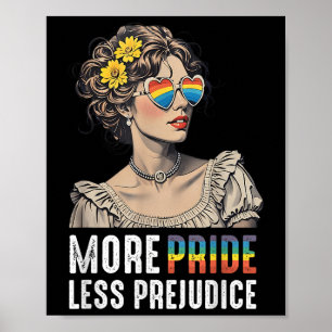 Póster Más Orgullo Menos Prejuicio Lgbtq Orgulloso Aliado