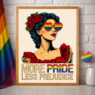 Póster Más Orgullo Menos Prejuicio Mes del Orgullo LGBTQ