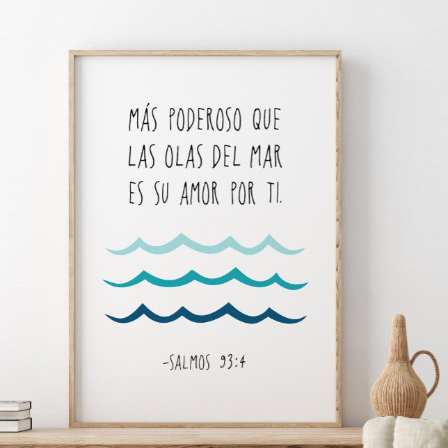 Póster Más Poderoso Que Las Olas Del Mar, Salmos 93:4 (Subido por el creador)