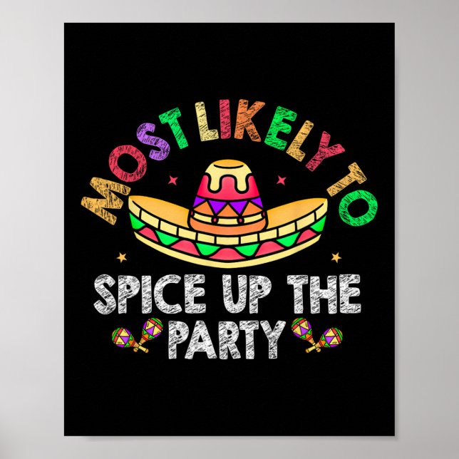 Póster Más Probable De Animado La Fiesta Sombrero Cinco D (Frente)