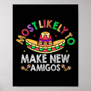 Póster Más Probable De Hacer Nuevos Amigos Sombrero Diver