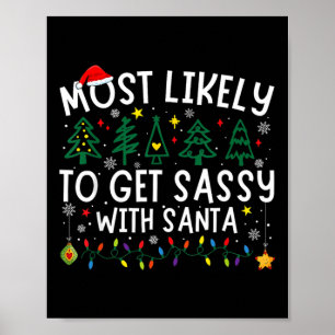 Póster Más Probable De Obtener Sy Con Santa Navidad Match