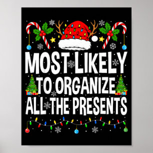 Póster Más Probable De Organizar Todos Los Navidades Coin