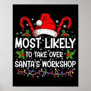 Póster Más Probable De Tomar El Taller De Santa Navidad 