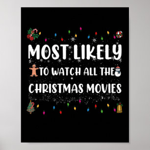 Póster Más Probable De Ver Todas Las Películas De Navidad
