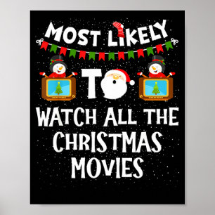 Póster Más Probable De Ver Todas Las Películas De Navidad