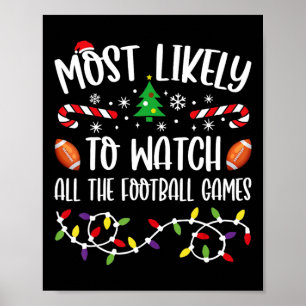 Póster Más Probable De Ver Todos Los Juegos De Fútbol Ame