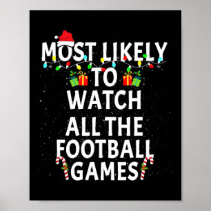 Póster Más probable es ver a los Navidades de fútbol fami