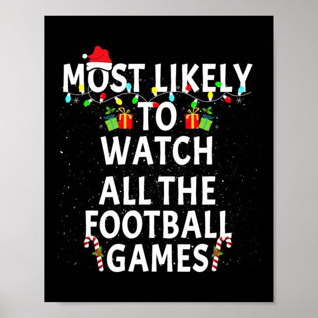Póster Más probable es ver a los Navidades de fútbol fami (Frente)