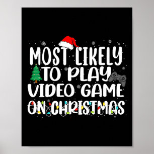 Póster Más Probable Para Jugar A La Familia De Videojuego