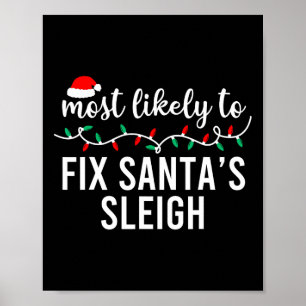 Póster Más Probable Para Los Navidades Camisas Que Coinci