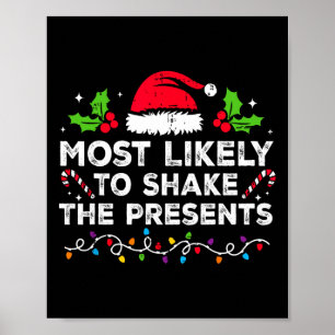 Póster Más Probable Que Agite La Navidad Familiar De Rega
