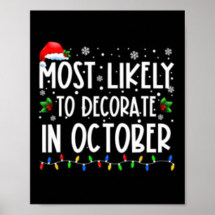 Póster Más Probable Que Decore En Octubre Diversión Famil