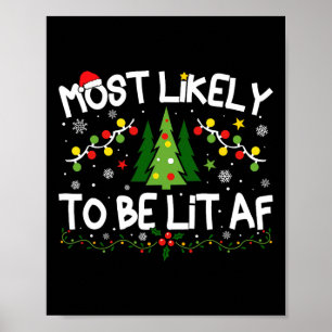 Póster Más Probable Que Esté Encendido En Navidad Coincid