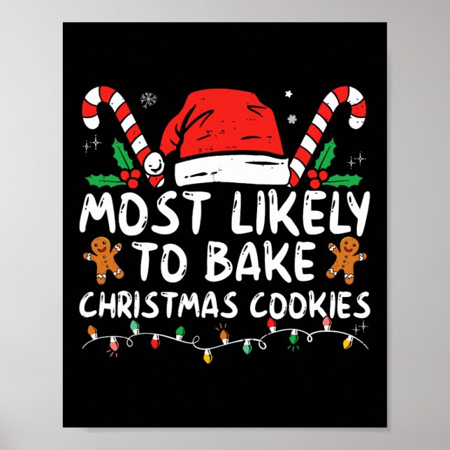 Póster Más Probable Que Hornee Galletas De Navidad  (Frente)