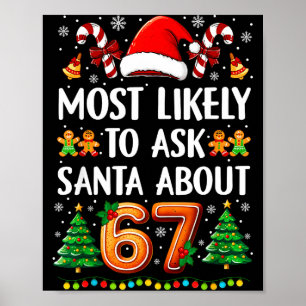 Póster Más Probable Que Le Pregunte a Santa Sobre 67 Navi