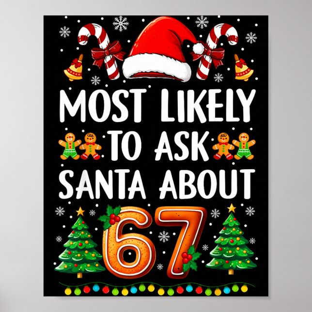 Póster Más Probable Que Le Pregunte a Santa Sobre 67 Navi (Frente)