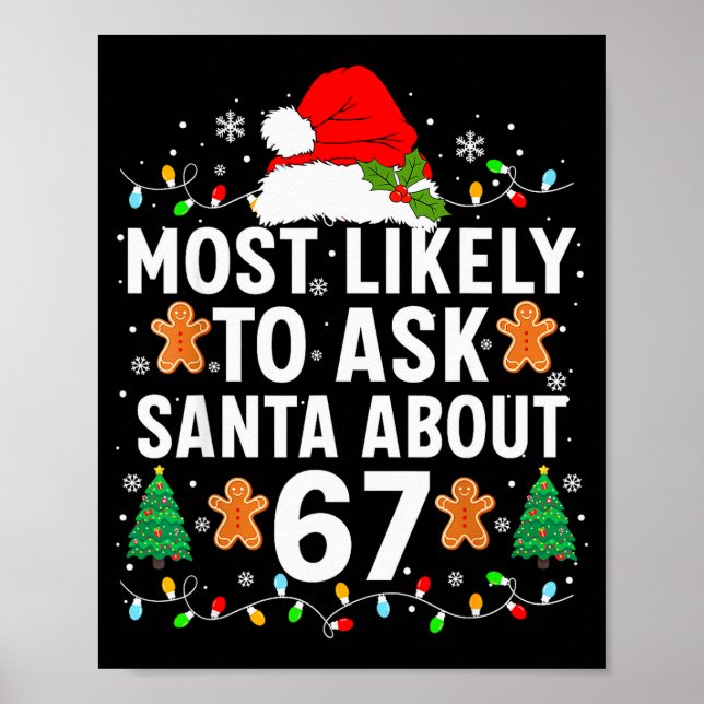 Póster Más Probable Que Le Pregunte a Santa Sobre 67 Navi (Frente)