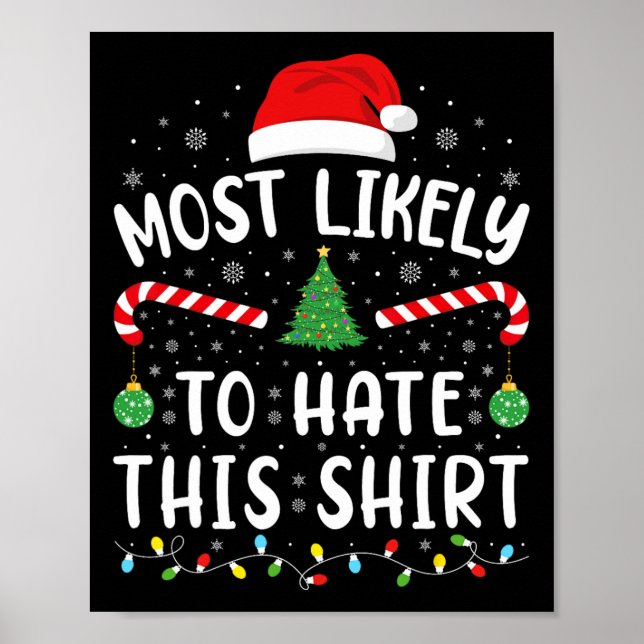 Póster Más Probable Que Odie Este Chiste De Navidad De La (Frente)