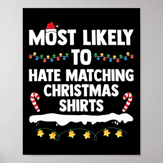 Póster Más Probable Que Odien A Los Navidades Que Coincid (Frente)