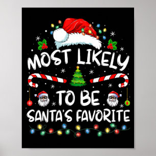 Póster Más Probable Que Sea El Favorito De Santa Familia