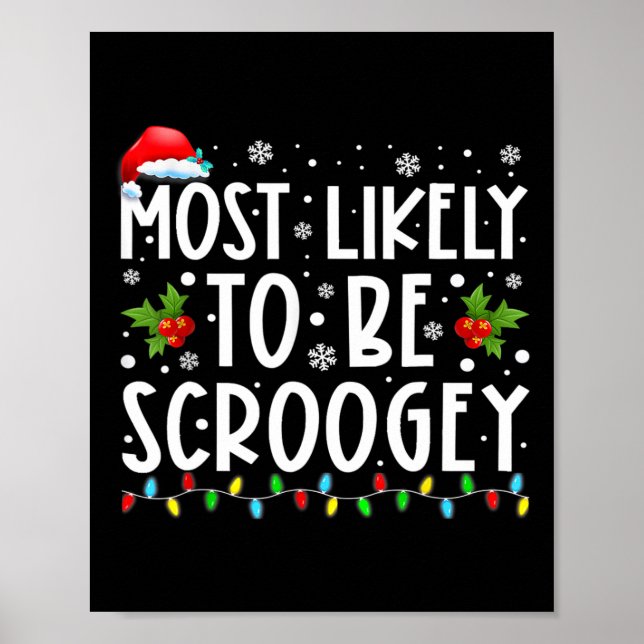 Póster Más Probable Que Sea Sombrero De Santa Scroogey Fa (Frente)