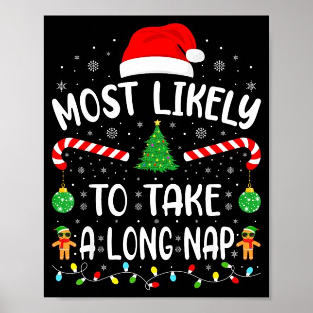 Póster Más Probable Que Tome Una Siesta Larga Xma De Coin (Frente)