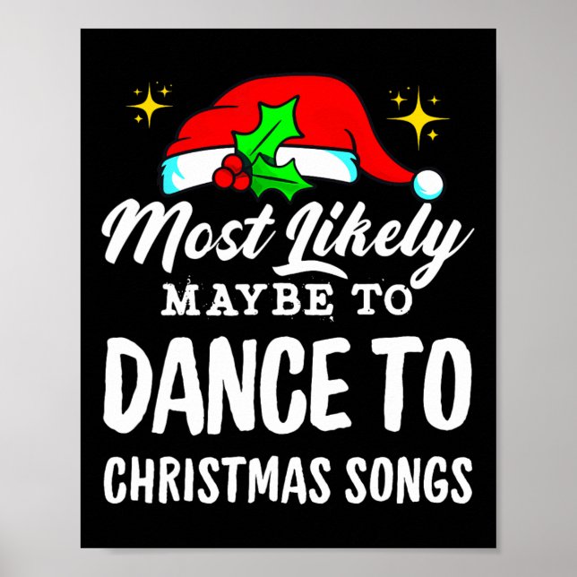 Póster Más Probable Quizás Para Bailar Al Canciones De Na (Frente)