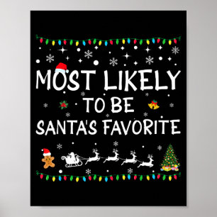 Póster Más Probable Ser El Favorito De Santa Familia Dive