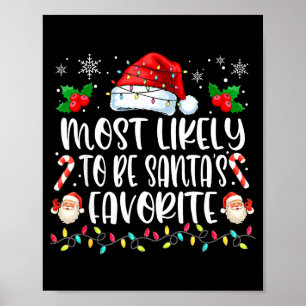 Póster Más Probable Ser El Favorito De Santa Familia Dive
