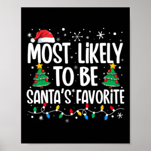 Póster Más Probable Ser La Familia Favorita De Santa Navi