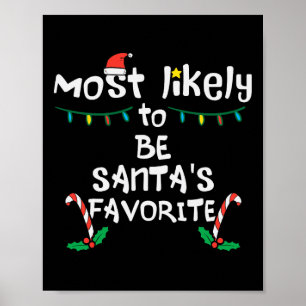 Póster Más Probablemente El Favorito De Santa Navidad Xma